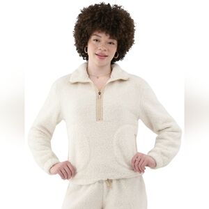 No Boundaries Half Zip Pullover Teddy Plush Sweater Sz Small